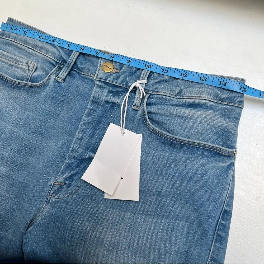 Frame Le One Skinny High Waist Cotton Jeans in Caspio Frame Size 2 MSRP $218